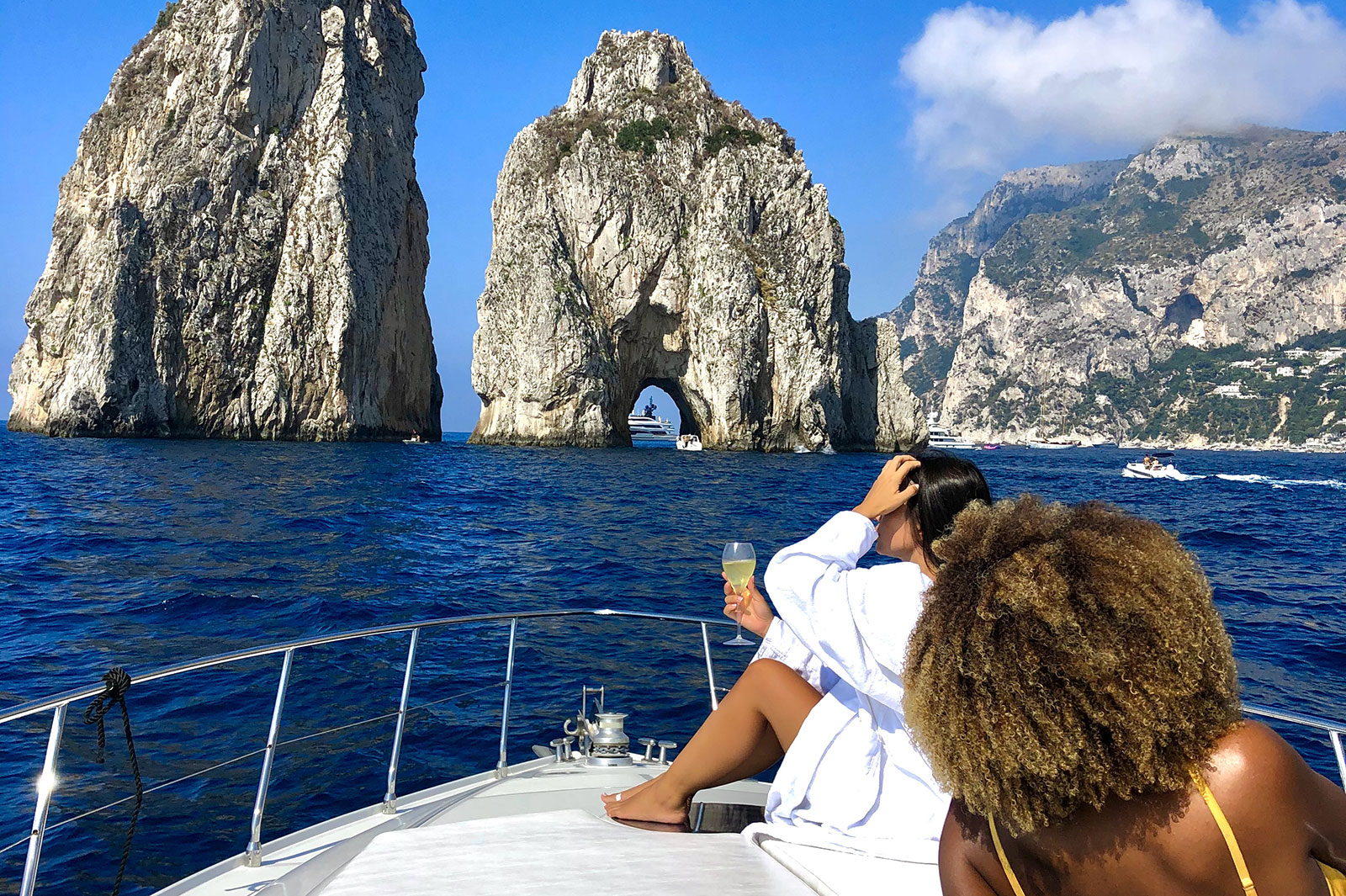 Amazing Boat Trip Around Capri - Faraglioni Rocks